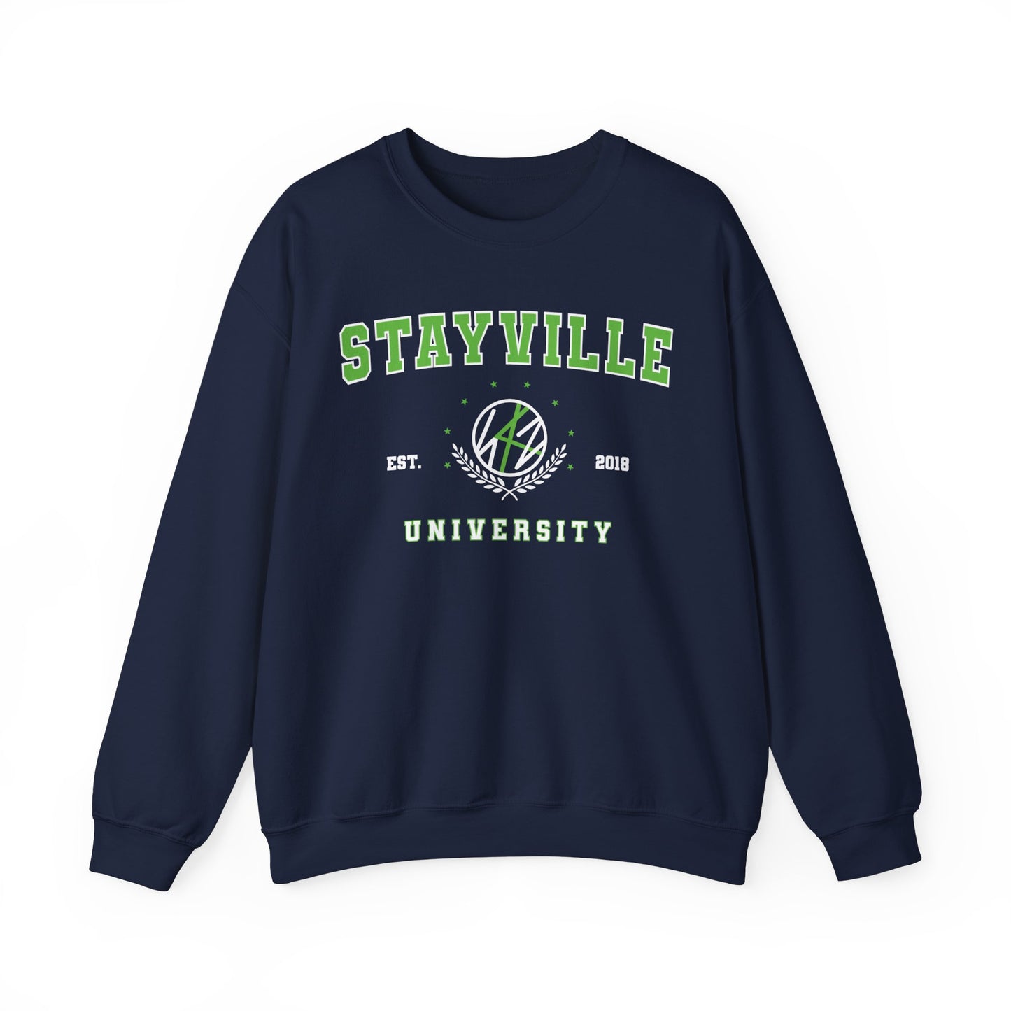 Stray kids: Stayville University green style Unisex Crewneck Sweatshirt