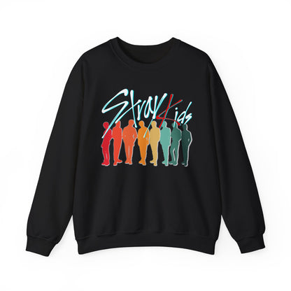 Stray Kids retro sunset silhouette unisex crewneck sweatshirt