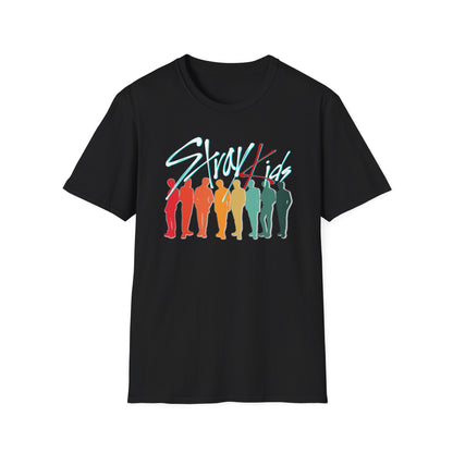 Stray Kids retro sunset Silhouette unisex Tshirt