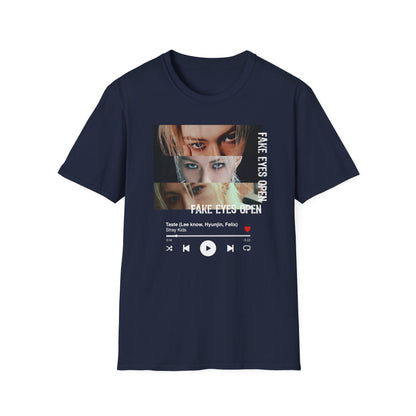 Stray kids: Felix, fake eyes open, Taste lyrics Unisex Crewneck T-Shirt