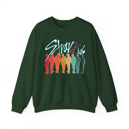 Stray Kids retro sunset silhouette unisex crewneck sweatshirt