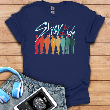 Stray Kids retro sunset Silhouette unisex Tshirt