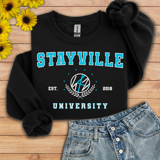 Stray Kids: Stayville University blue style Unisex Crewneck Sweatshirt