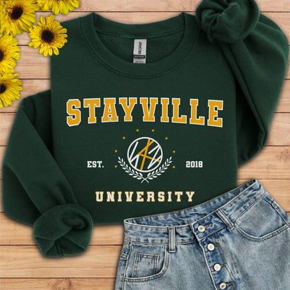 Stray Kids: Stayville University yellow style Unisex Crewneck Sweatshirt