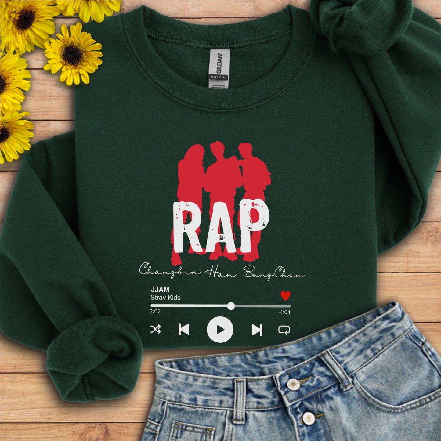 Stray Kids Jjam Rap music player Unisex Crewneck Sweatshirt