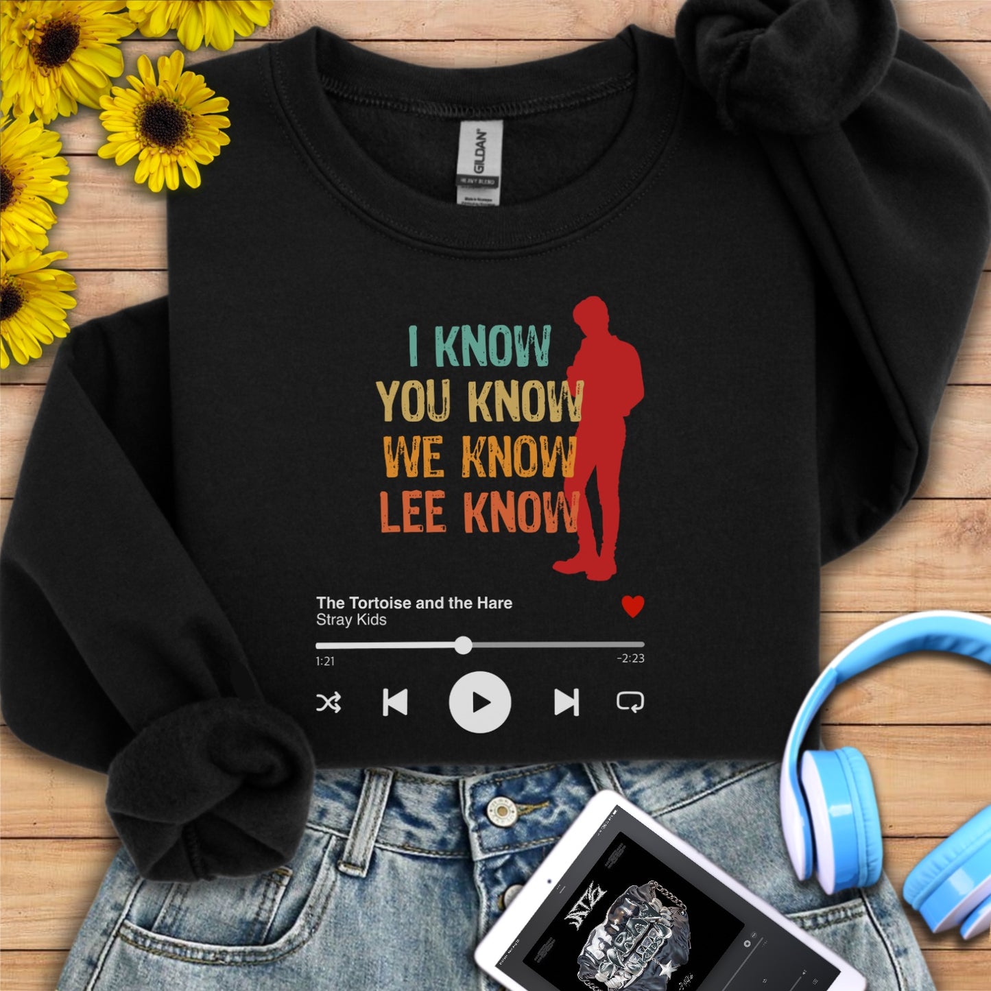 Stray kids: I know, you know, we know, Lee know unisex Crewneck Sweatshirt