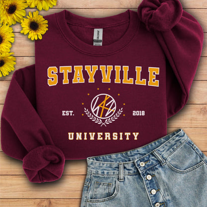 Stray Kids: Stayville University yellow style Unisex Crewneck Sweatshirt