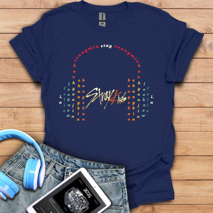 Stray kids retro sunset ot8 headphone Unisex Softstyle T-Shirt